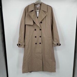 The Drop Noa Beige Double Breasted Belted Trench Coat Women's Size Medium
